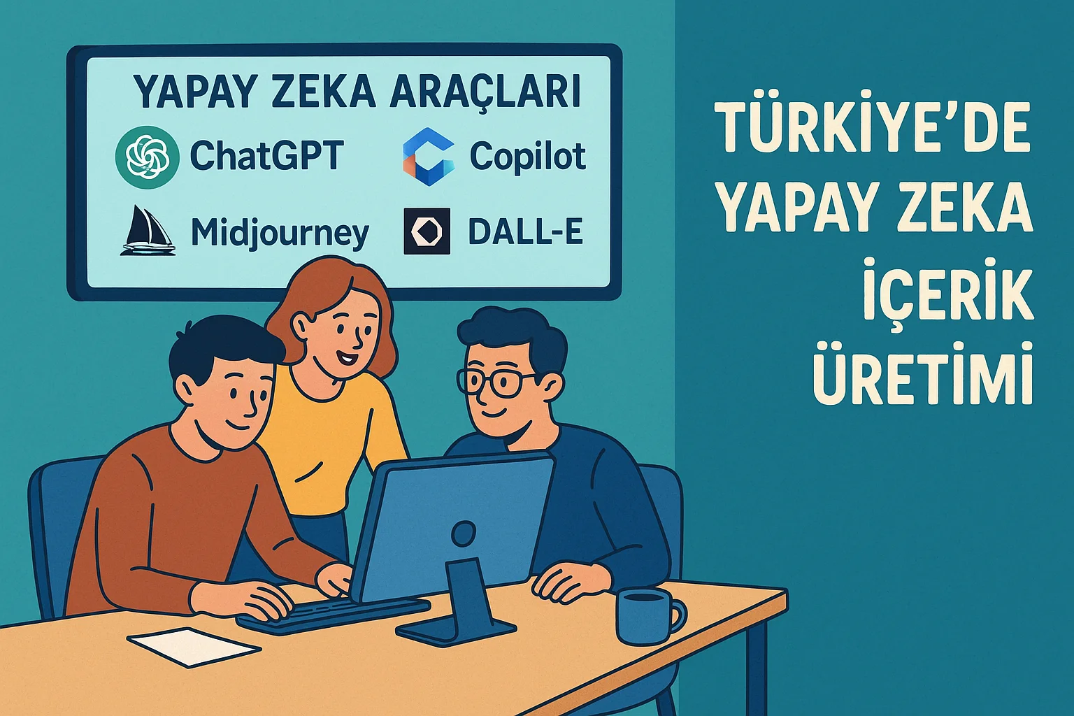 Türkiye’de yapay zeka araçları ile içerik üretimi yapan ekip
